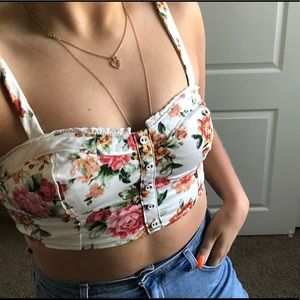 Urban Outfitters floral crop